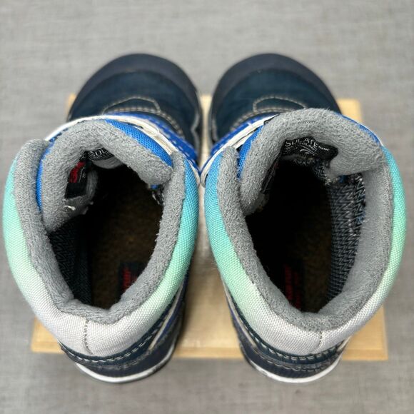 See Kai Run Atlas Dark Blue Snow Boot Rain Boot Waterproof Insulated Kids 8 - Picture 6 of 11